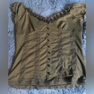 Gothic lace dress shirt size M